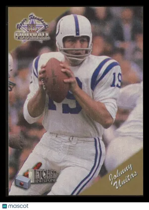 Johnny Unitas 1994 Ted Williams Roger Staubach's NFL Football Etched in Stone #ES8 Baltimore Colts