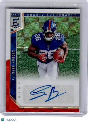 2018 Panini Donruss Elite Football—Saquon Barkley #RA-SB Red 15/15—Near Mint or Better