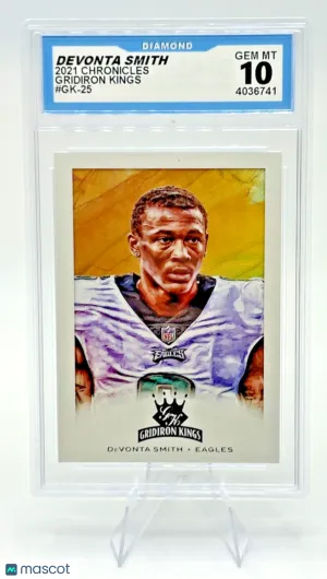 2021 Chronicles DeVonta Smith Gridiron Kings GK-25 RC Eagles Diamond Gem 10