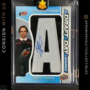 2024-25 Upper Deck SP Game Used Hockey Bradly Nadeau Draft Day Marks Rookie Auto