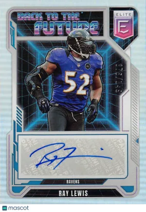2025 Panini Donruss Elite Ray Lewis Back to The Future Autograph /149 #BFS-RLS Baltimore Ravens