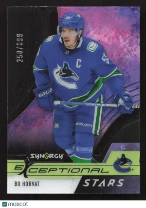 2021-22 Upper Deck Synergy Bo Horvat #ES-BH Exceptional Stars SN