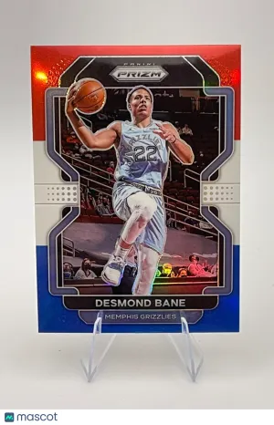 Desmond Bane 2021-22 Panini Prizm #215 Red White & Blue Prizm Parallel/Variety Memphis Grizzlies