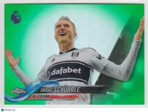 2018 Topps Chrome EPL Premier League Green Refractor 88/99 Andre Schurrle 89 Fulham