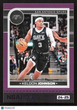 2024-25 Hoops Keldon Johnson #140 Purple