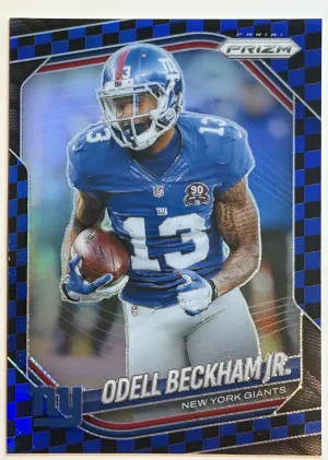Odell Beckham Jr. 2025 Panini Prizm Black and Blue Checker (SSP) #285