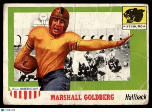 1955 Topps All-American Football Marshall Goldberg Pittsburgh Panthers #89 Poor Condition