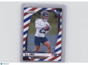 2024 Panini Prizm D.J. James #322 Red White and Blue RC