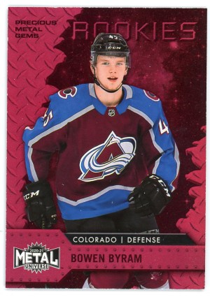 2020-21 Metal Universe Bowen Byram Precious Metal Gems PMG Rookie 69/100