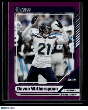 2024 Panini Donruss Devon Witherspoon #144 Purple Press Proof