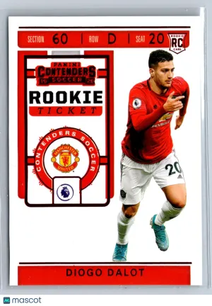 Diogo Dalot 2019-20 Panini Chronicles Contenders Rookie Ticket Soccer Red #RT-25