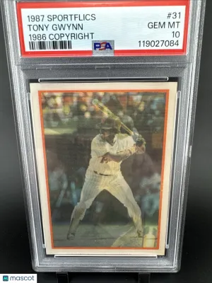 1987 Sportflics Tony Gwynn #31 [Base] Base Set PSA 10