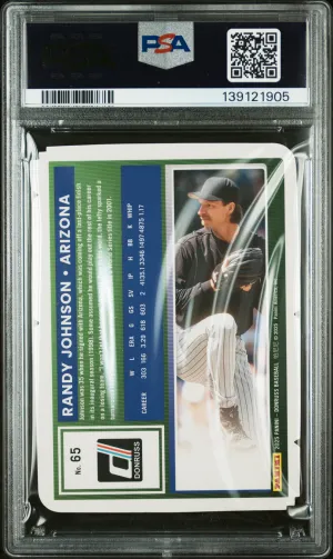 2025 Panini Donruss Randy Johnson #65 Silver Die Cut /75 PSA 10 back
