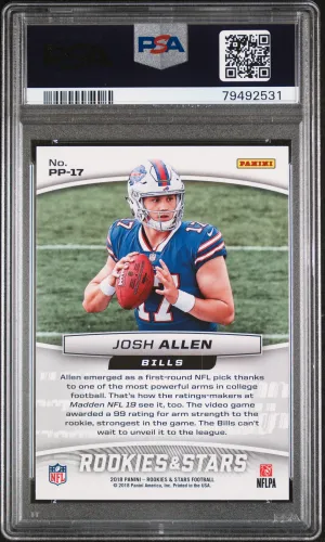 Josh Allen 2018 Panini Rookies & Stars #PP-17 Precision Passers RC PSA10 GEM MT back