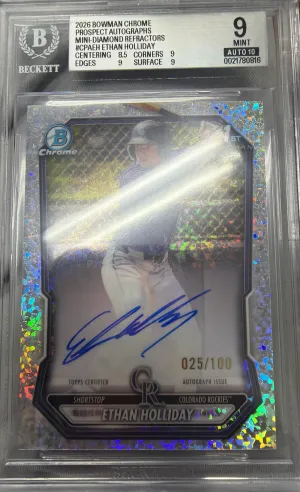 Bowman Chrome Prospect Auto Mini Diamond Refractor