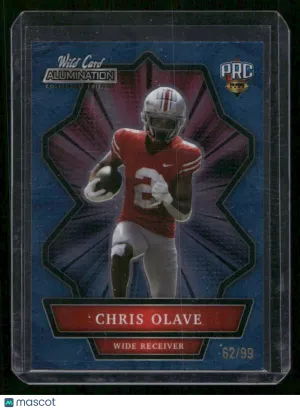 2021 Wild Card Alumination NIL Chris Olave #ANBC-12 Blue SN