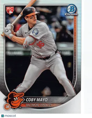 2025 Bowman Chrome Coby Mayo Red Rookie Rookie RC #83 Baltimore Orioles