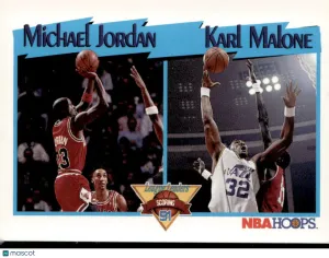 1991 NBA Hoops Karl Malone Michael Jordan #306
