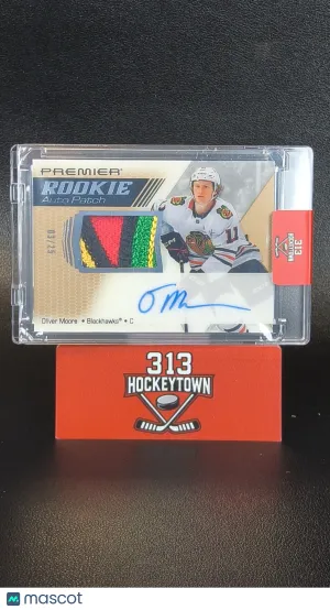 2025-26 Upper Deck Premier Oliver Moore #HR-OM Gold /25 Rookie Auto Patch