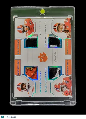 2021 Panini Tee Higgins Trevor Lawrence Amari Rodgers Travis Etienne Jr. # 1/1