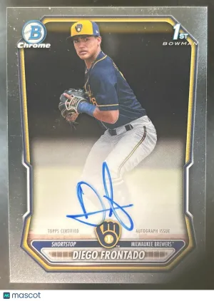 Chrome Diego Frontado Chrome Prospects Autograph #CPA-DF Milwaukee Brewers