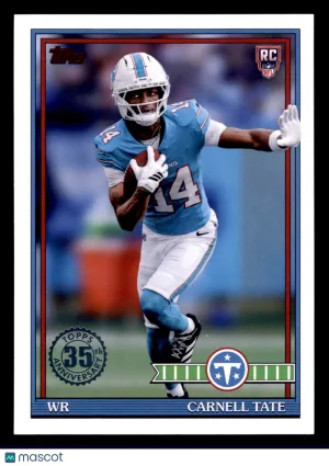 2026 Topps Flagship Carnell Tate #91TR-18 1991 Topps Football 35th Anniversary Rookies