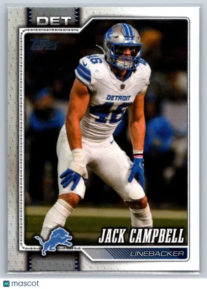 2026 Topps Flagship 250 Jack Campbell Detroit Lions