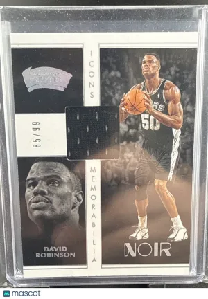 2019-20 Panini Noir David Robinson #IM-DRB [Base] / Memorabilia Insert