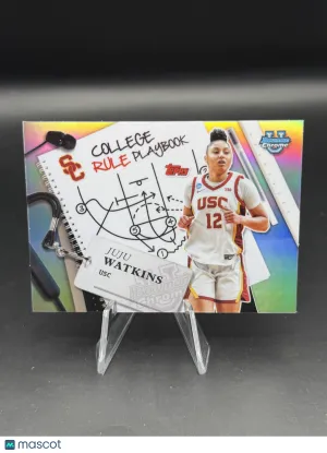 JuJu Watkins 2024 Bowman U College Rule Playbook #CRP-23 Refractor - USC Trojans