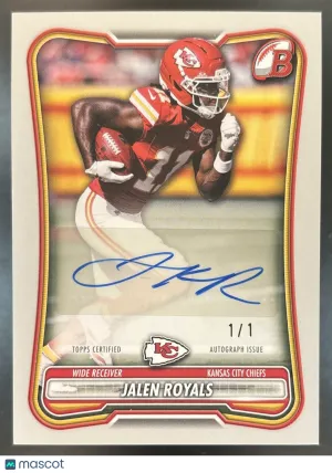Flagship Jalen Royals Platinum #BPA-JR Kansas City Chiefs