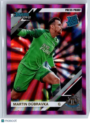 Martin Dúbravka 2019-20 Panini Chronicles Donruss Purple Laser Press Proof #118 Rookie Soccer Card