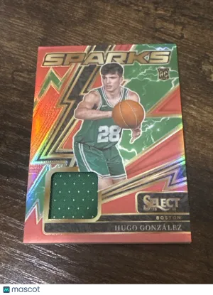 2025-26 Panini Select Sparks Hugo González #SPK-GON Red /75 RC Memorabilia