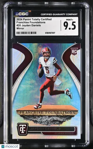 2024 Panini Totally Certified Jayden Daniels Mirror Rookie Franchise Foundations #20 CGC 9.5 Washington Commanders