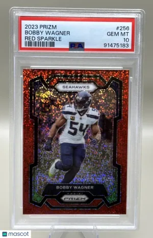 2023 Panini Prizm Bobby Wagner #256 Red Sparkle PSA 10