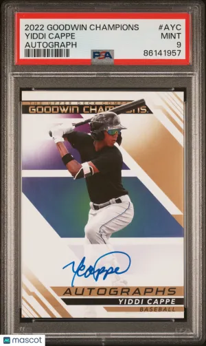 2022 Upper Deck Goodwin Champions Autographs Yiddi Cappe PSA 9