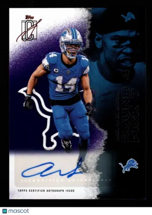 Amon-Ra St. Brown 2025 Topps Signature Class #19 Purple /100 Auto Lions