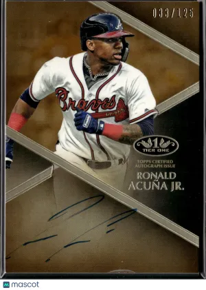 Ronald Acuña Jr. 2019 Topps Tier One Auto /125 Atlanta Braves