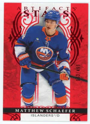 2026-27 Artifacts #134 Matthew Schaefer Stars Ruby /499