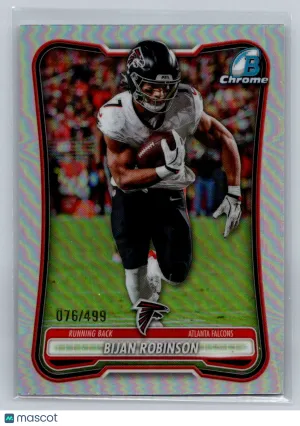 2026 Bowman Chrome Bijan Robinson #BCV-7 Refractor 076/499 Atlanta Falcons