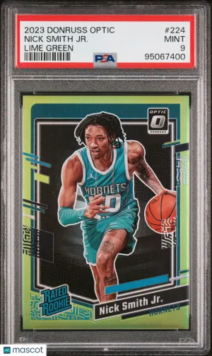 2023 Panini Donruss Optic Nick Smith JR. Lime Green PSA 9
