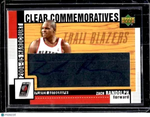 2004-05 Upper Deck Hardcourt Zach Randolph #HCC-ZR Clear Commemorative Autographs AU