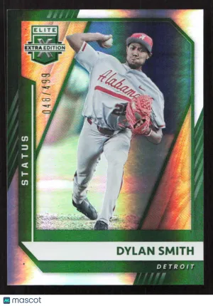 2021 Panini Elite Extra Edition Dylan Smith #74 Status Green SN
