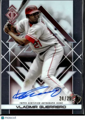 Vladimir Guerrero 2025 Topps Baseball Transcendent Collection Auto Icons Chrome Autograph Variation /25 Angels Los Angel