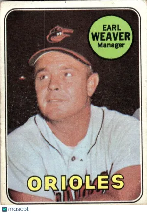 1969 Baseball Card Earl Weaver #516