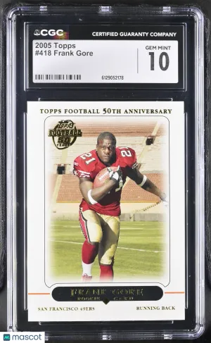 2005 Topps Frank Gore Rookie #418 CGC 10 San Francisco 49ers