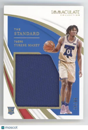 2020 Panini Immaculate Collection The Standard Tyrese Maxey #TMX Blue 38/99 RC