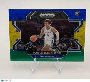 Paolo Banchero 2022-23 Panini Prizm Draft Picks #52 Choice Blue Yellow & Green Prizm Variation Parallel/Variety Rookie B