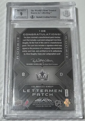 Drew Doughty Rookie Lettermen Patch Auto back