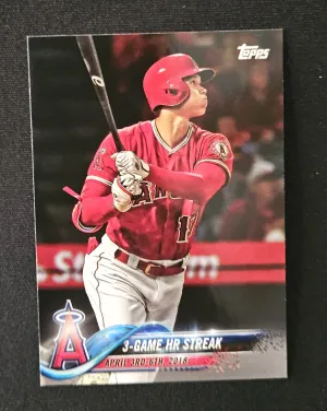 2018 Topps Shohie Ohtani 3 Game Hr Streak RC