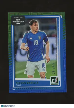 Nicolo Barella 2025 Panini Donruss Road to FIFA World Cup 26 #114 Green Blue Maze 231/270 Italy